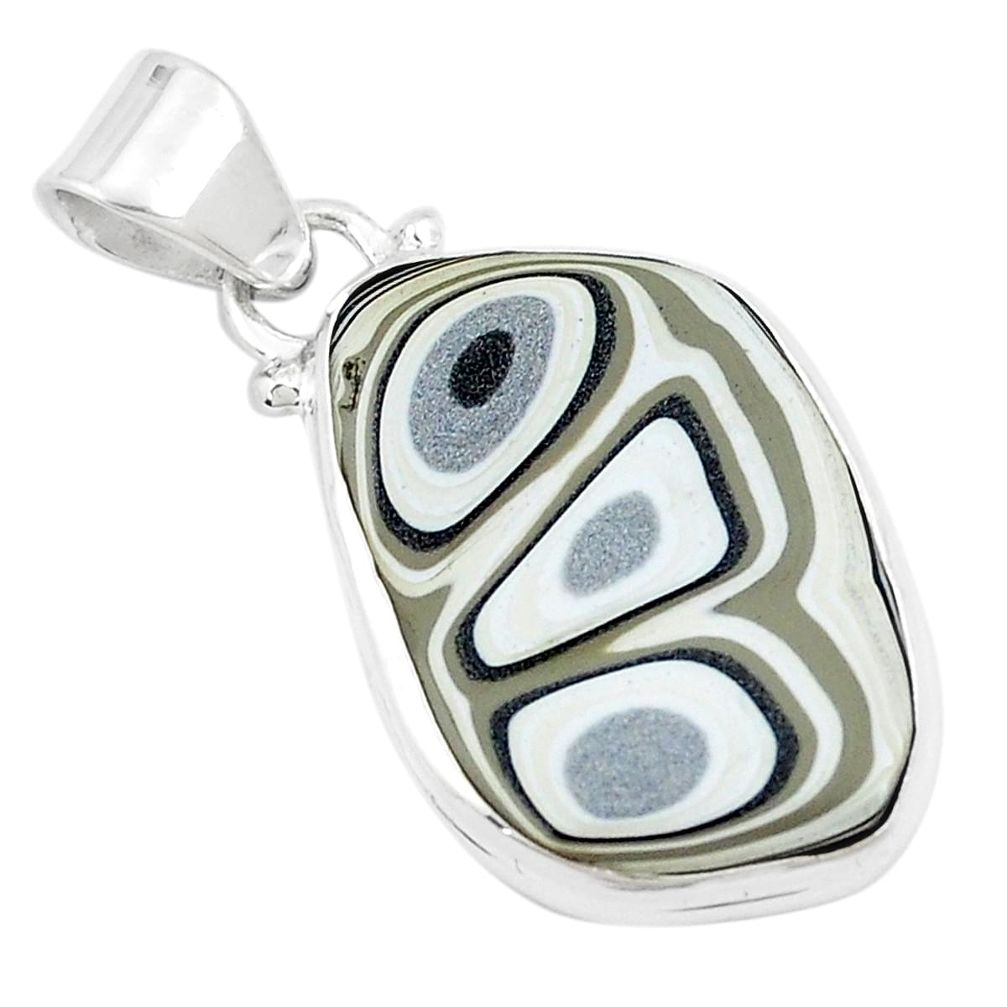 8.33cts brown florida auger shell 925 sterling silver pendant jewelry p12546