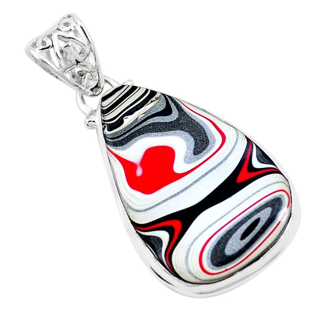 925 sterling silver 10.61cts brown florida auger shell pear shape pendant p12555