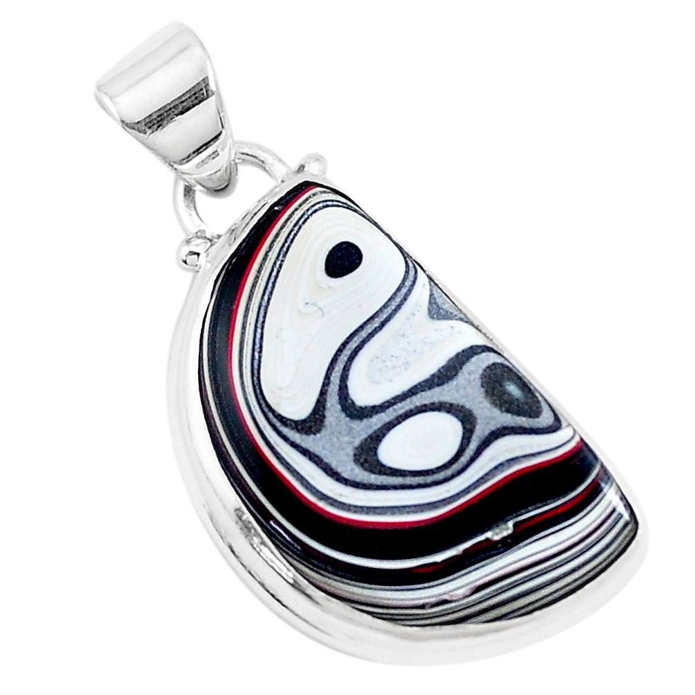 10.73cts brown florida auger shell 925 sterling silver pendant jewelry p12556