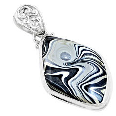 14.47cts brown florida auger shell 925 sterling silver pendant jewelry p12558