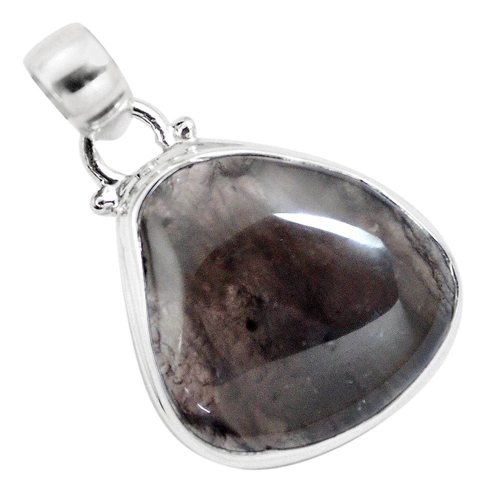 15.55cts natural brown agni manitite 925 sterling silver pendant jewelry p12977