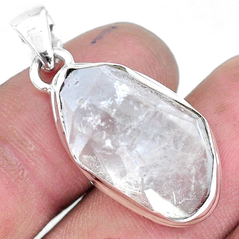 14.47cts natural blue dumortierite rough 925 sterling silver pendant p14590