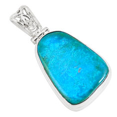 925 sterling silver 19.23cts natural green opaline fancy pendant jewelry p14691