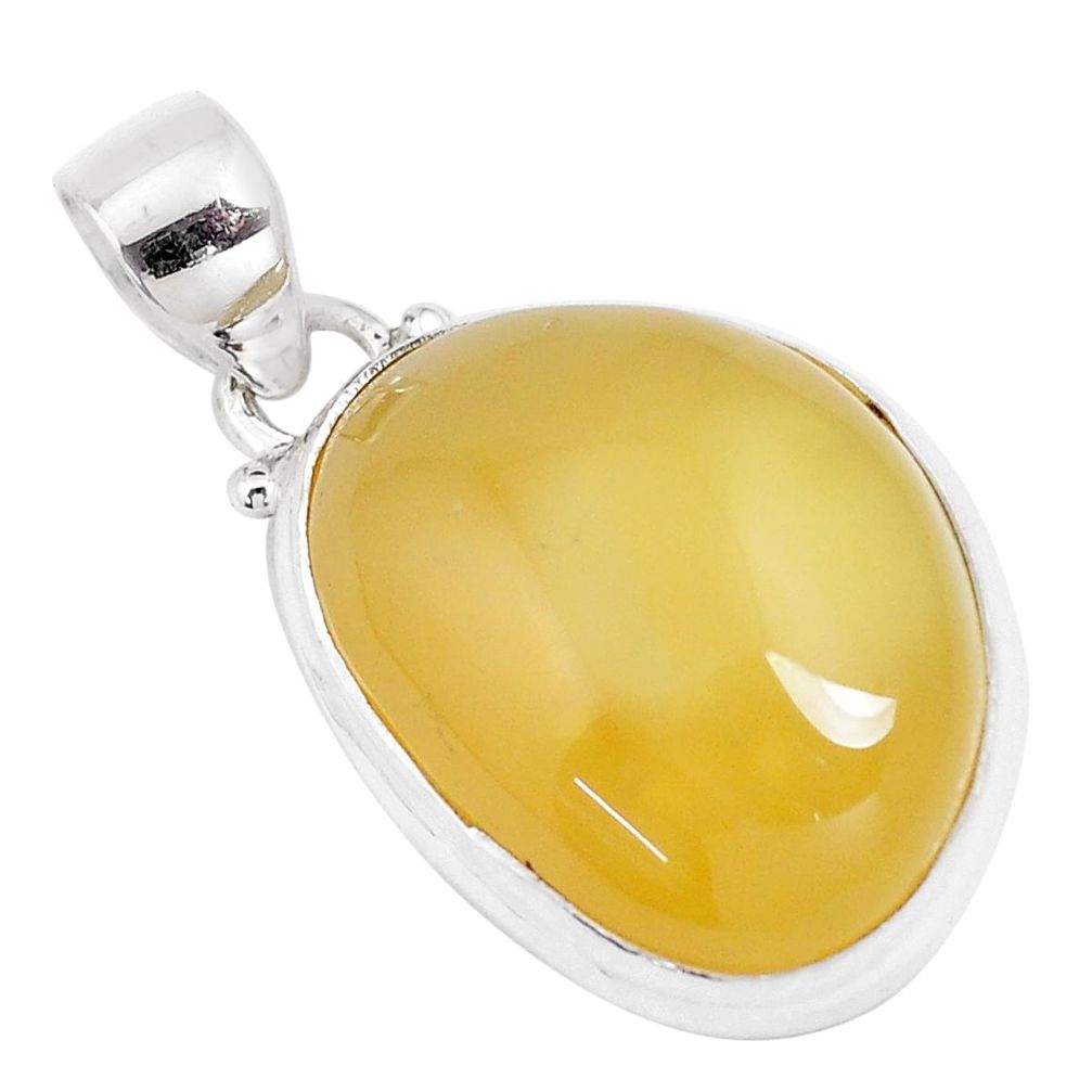 13.67cts natural yellow opal 925 sterling silver pendant jewelry p14725