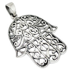 Indonesian bali java island 925 silver hand of god hamsa pendant jewelry p1521