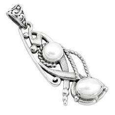 3.44cts natural white pearl pear 925 sterling silver pendant jewelry p16551