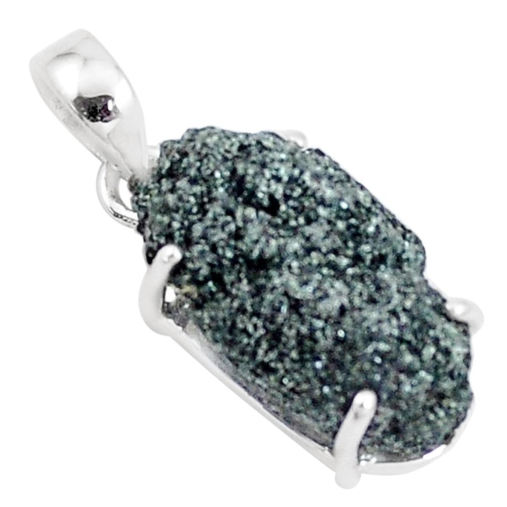 925 silver 12.22cts natural green seraphinite in quartz pendant jewelry p16629
