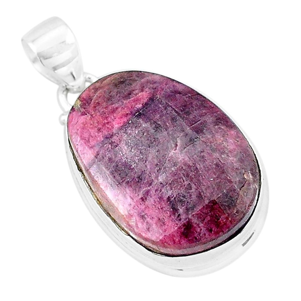 22.02cts natural pink tourmaline 925 sterling silver pendant jewelry p20322