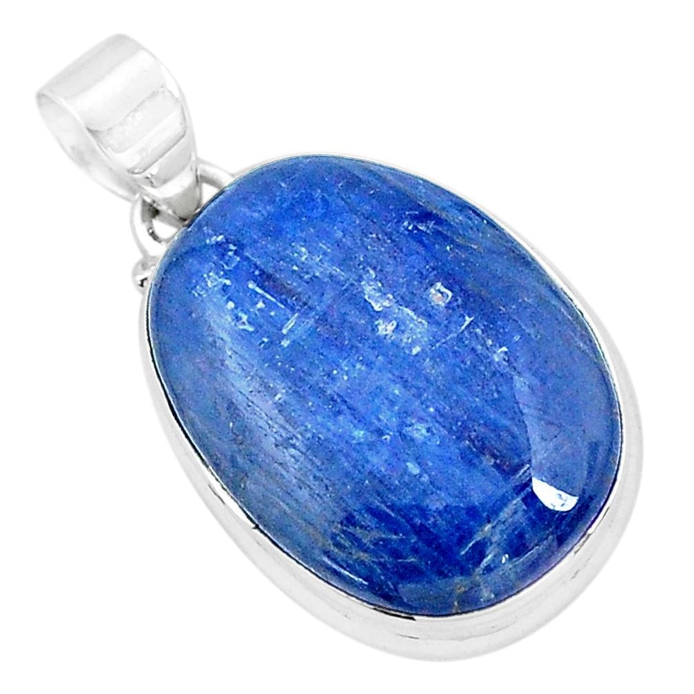 925 sterling silver 19.72cts natural blue kyanite pendant jewelry p20332