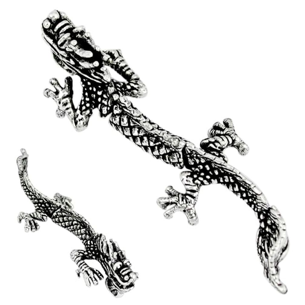 3d moving charm dragon solid 925 sterling silver dragon pendant jewelry p2041