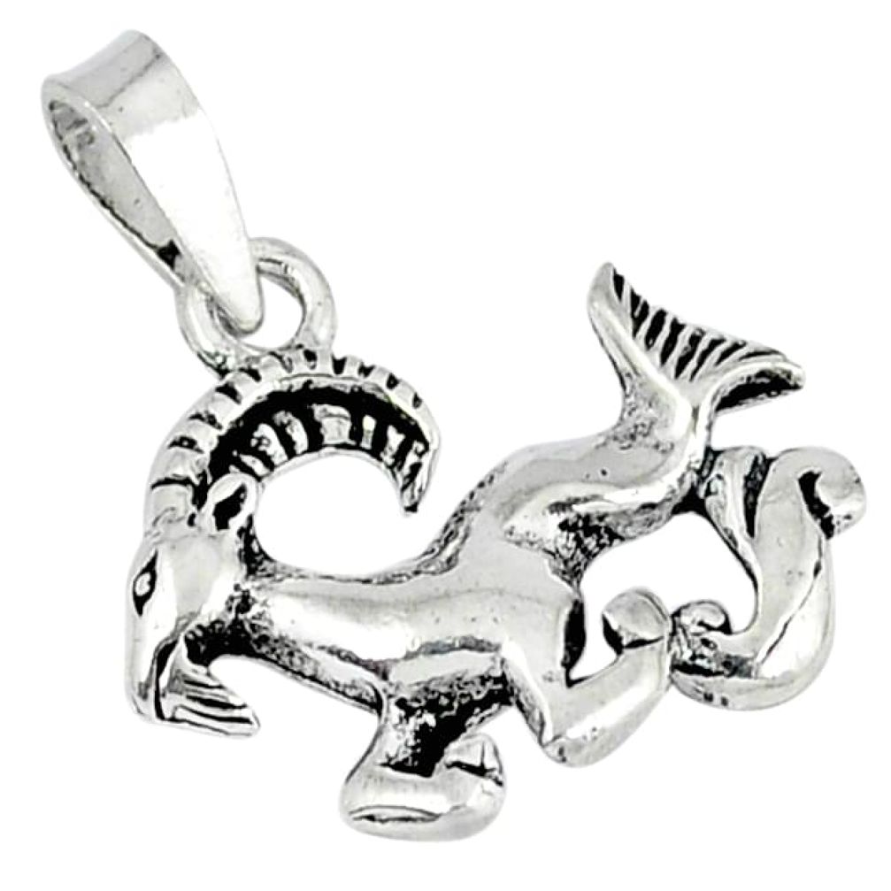 Indonesian bali style solid 925 sterling silver reindeer pendant jewelry p2078