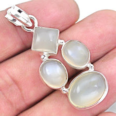 925 sterling silver 15.33cts natural white moonstone pendant jewelry p20800