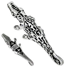 925 sterling silver 3d moving charm solid crocodile pendant jewelry p2085