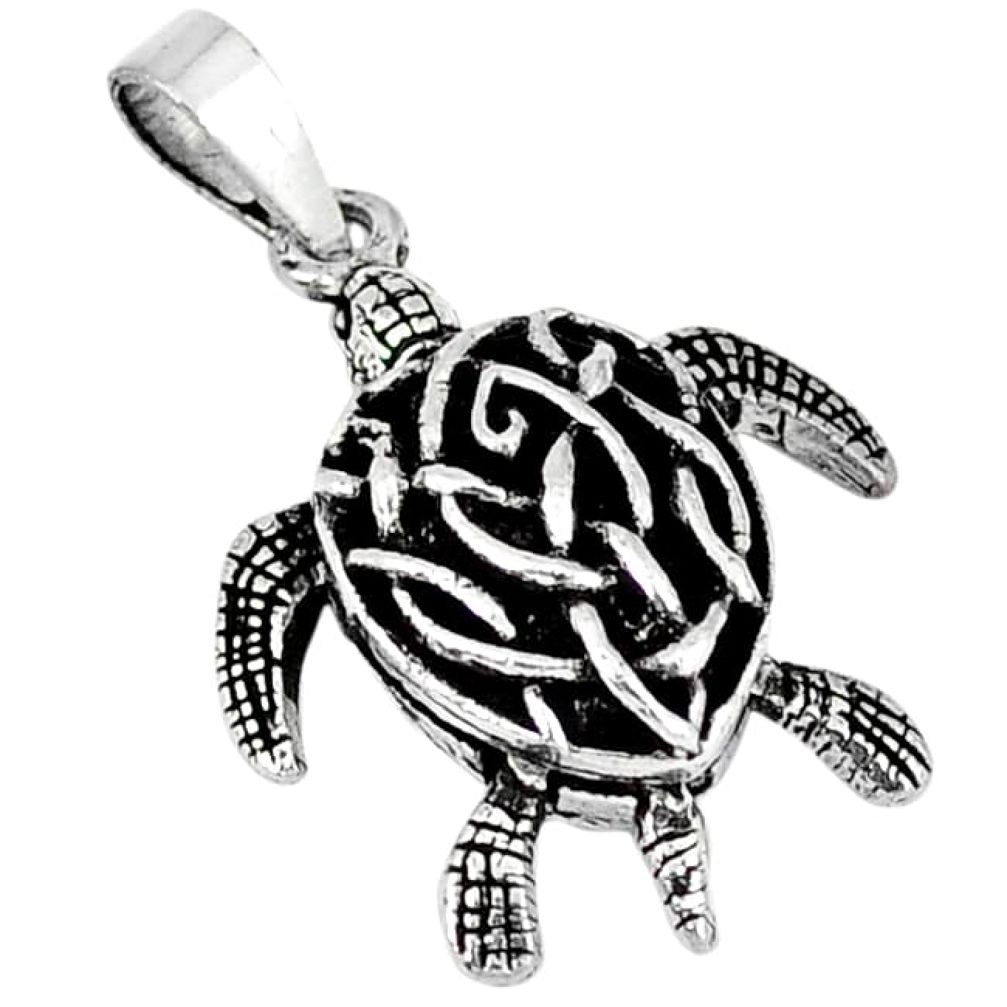 3d moving charm solid 925 sterling silver turtle pendant jewelry p2091