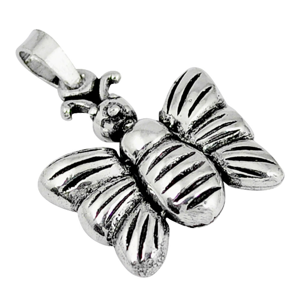 3d moving charm solid 925 sterling silver honey bee pendant jewelry p2098