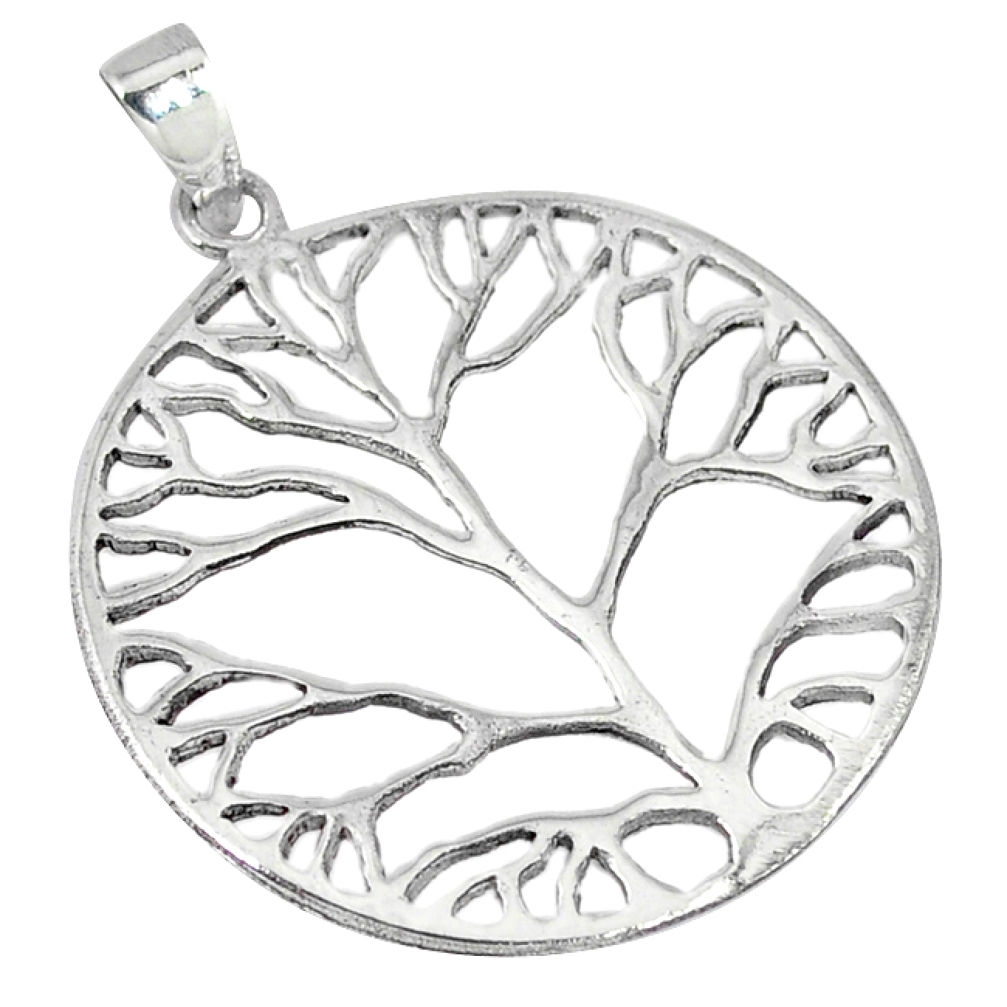 Indonesian bali style solid 925 silver tree of life pendant jewelry p2125