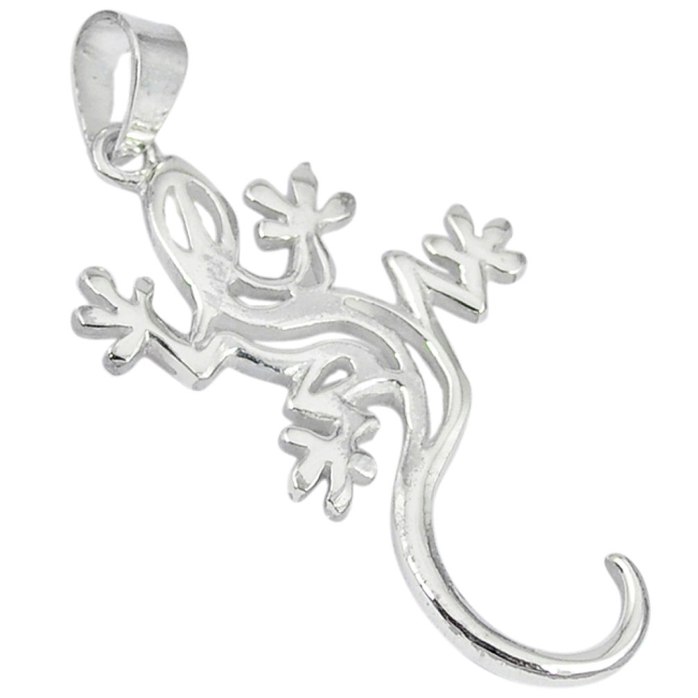 3d moving charm solid 925 sterling silver lizard pendant jewelry p2137