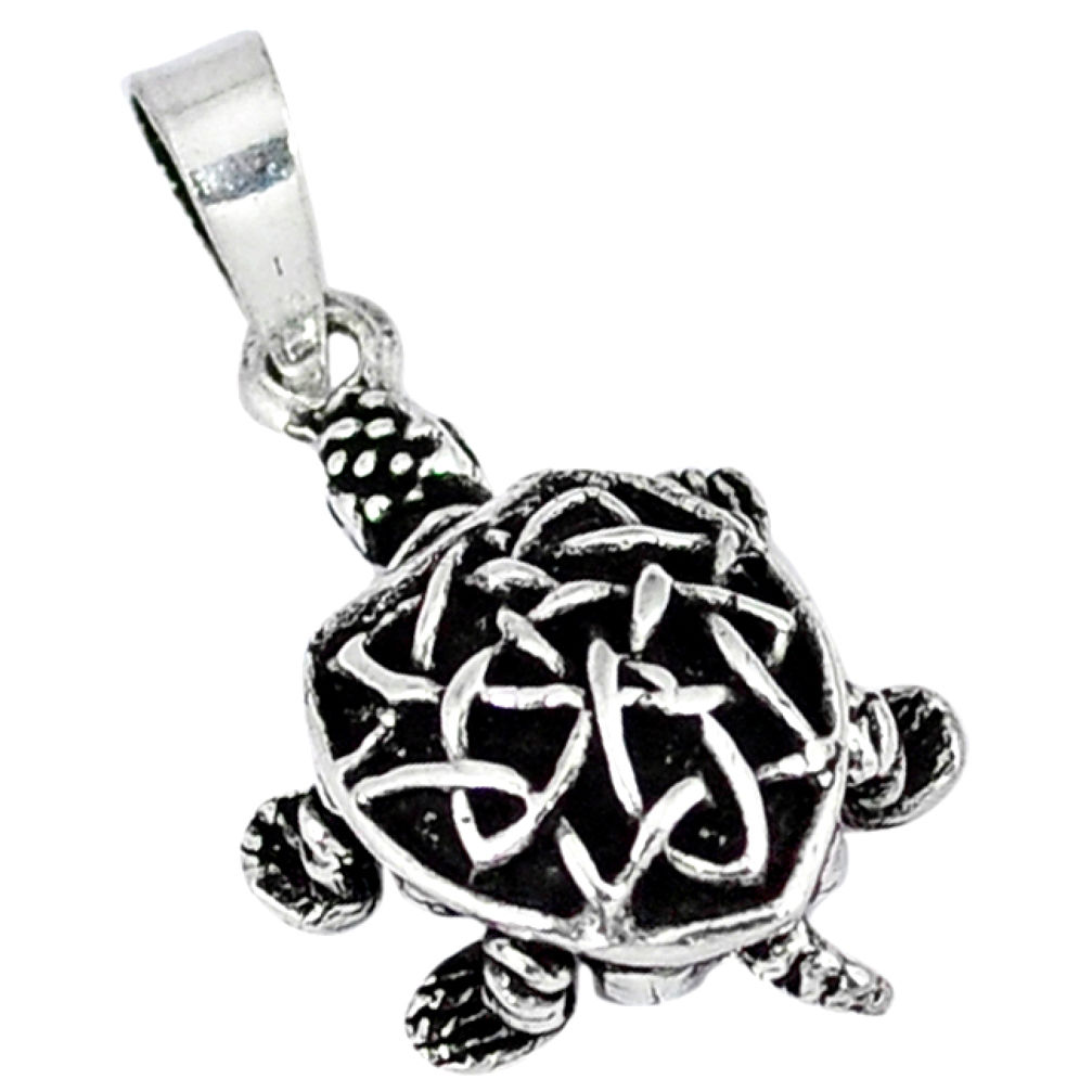 3d moving charm solid 925 sterling silver turtle pendant jewelry p2171
