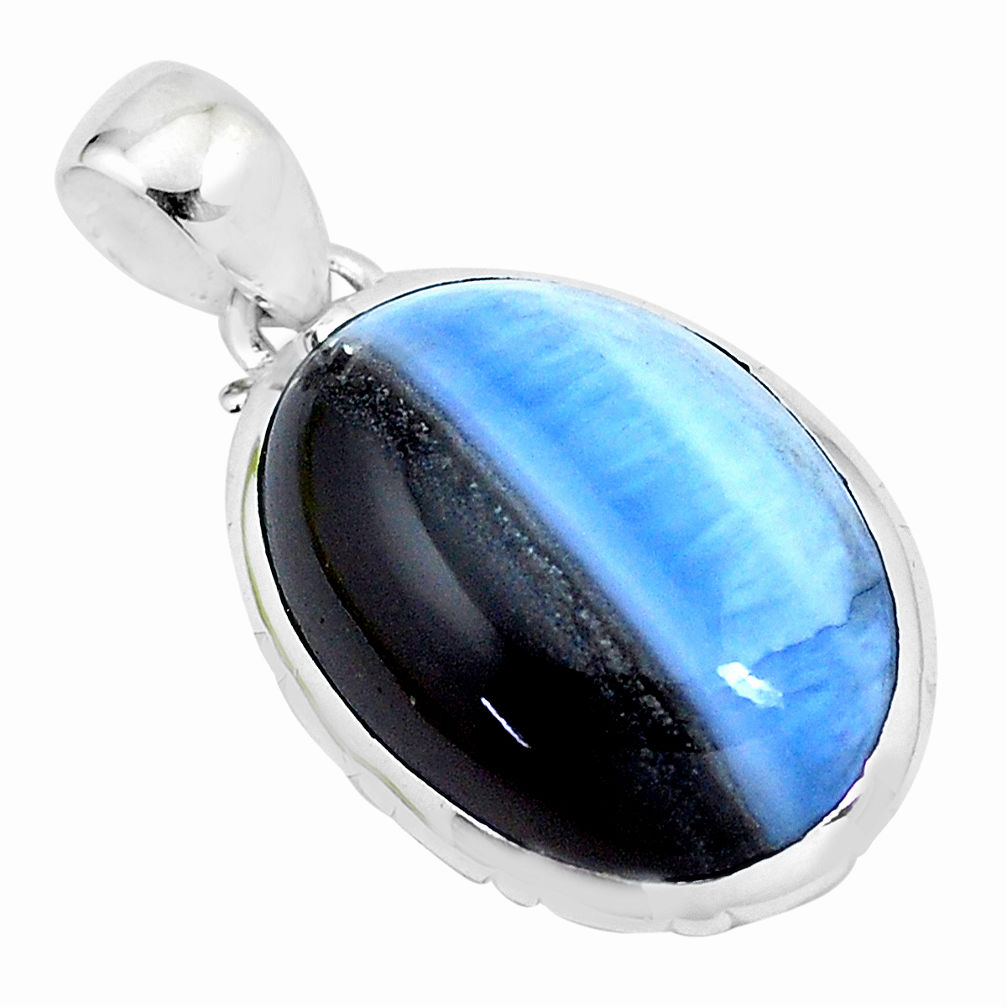 925 sterling silver 16.74cts natural blue owyhee opal pendant jewelry p23184