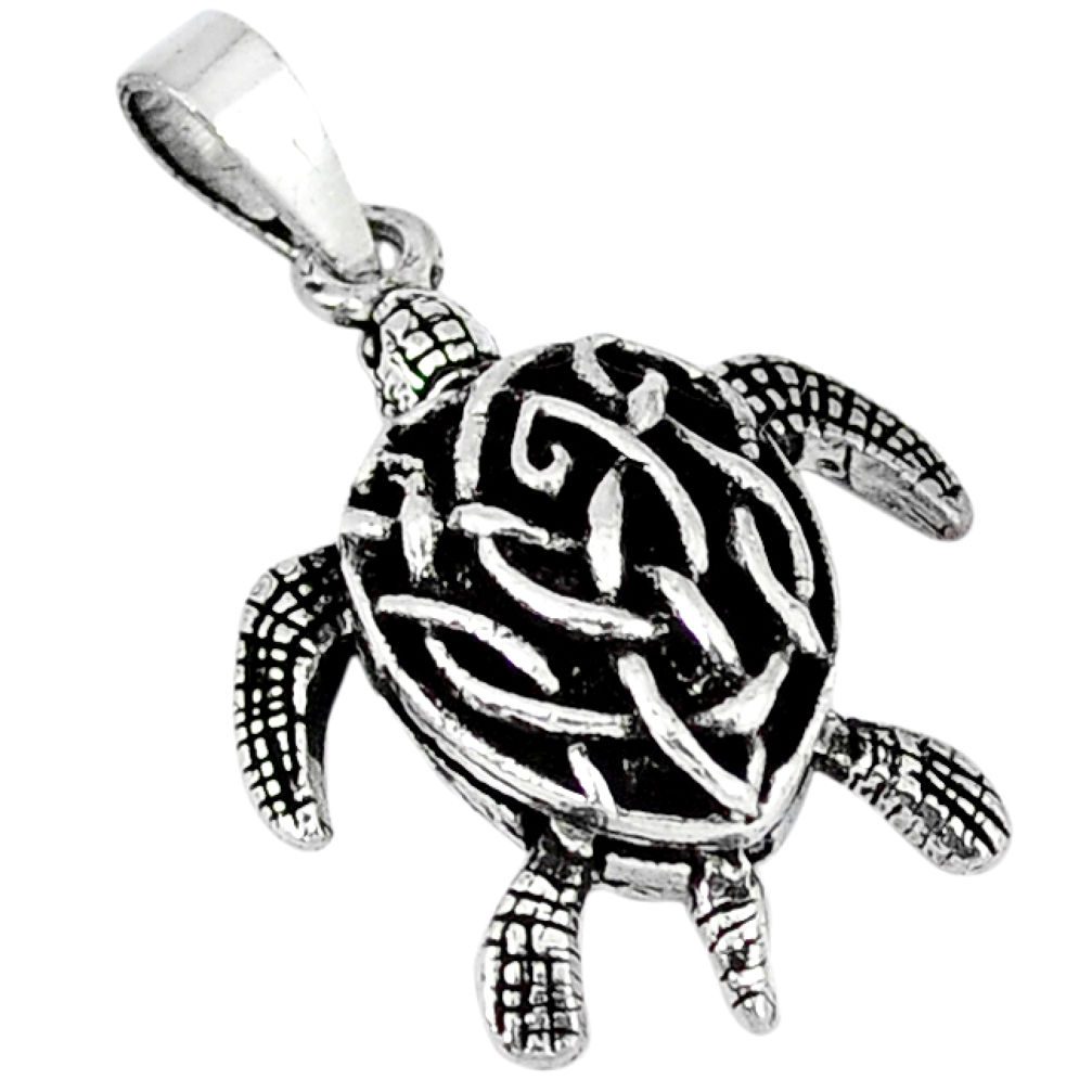 3d moving charm solid 925 sterling silver turtle pendant jewelry p2371
