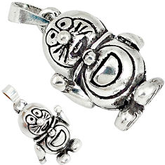 3d moving charm solid 925 sterling silver doraemon pendant jewelry p2377