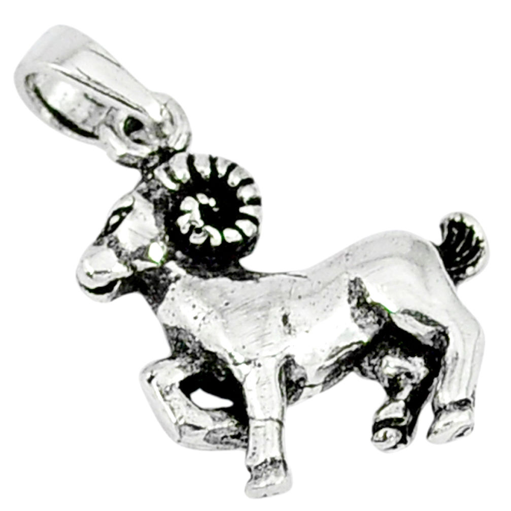 Indonesian bali style solid 925 sterling silver reindeer pendant jewelry p2404