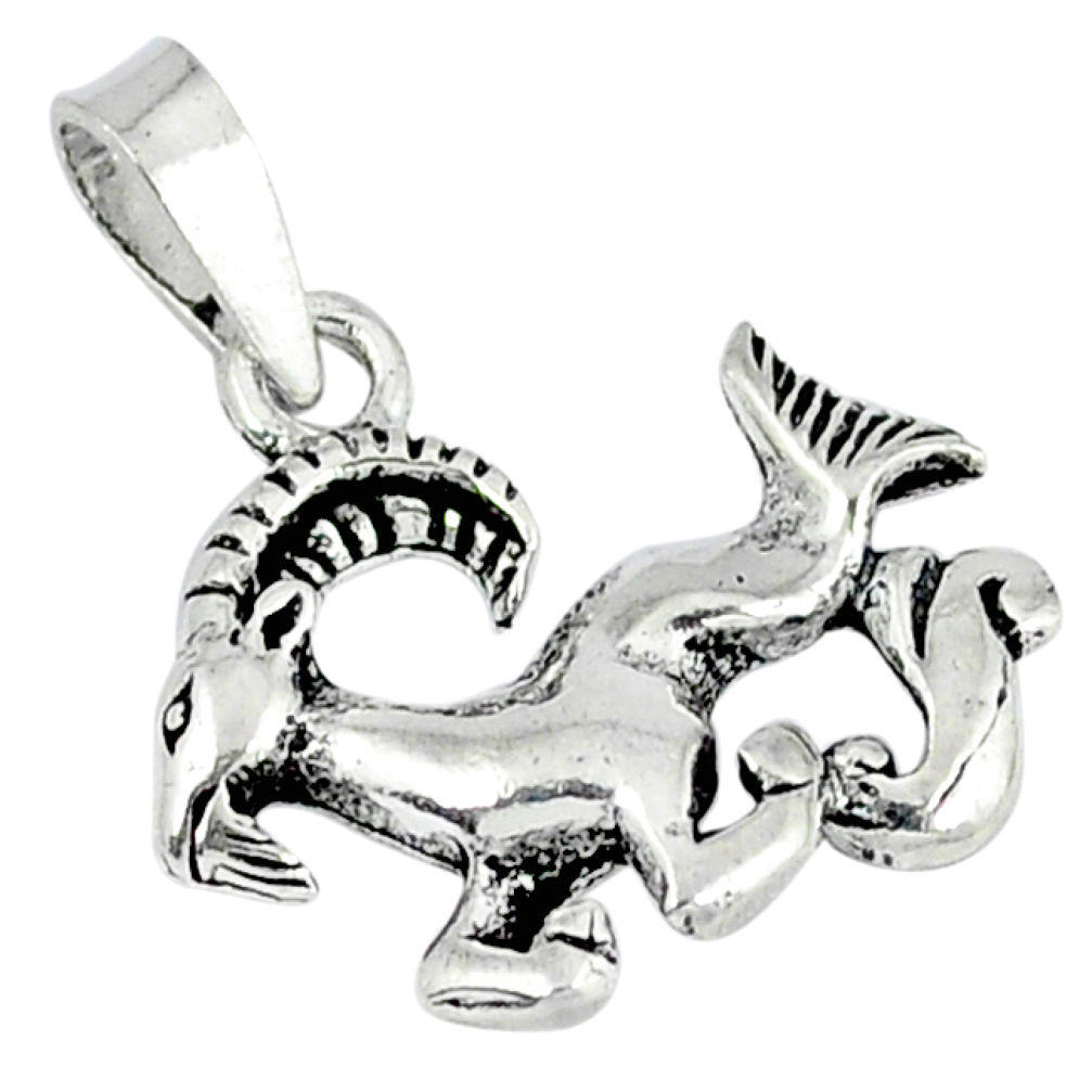 Indonesian bali style solid 925 sterling silver reindeer pendant jewelry p2421