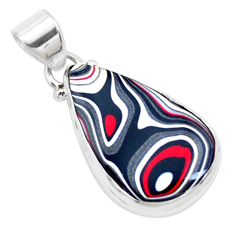 8.49cts fordite detroit agate 925 sterling silver pendant jewelry p26110