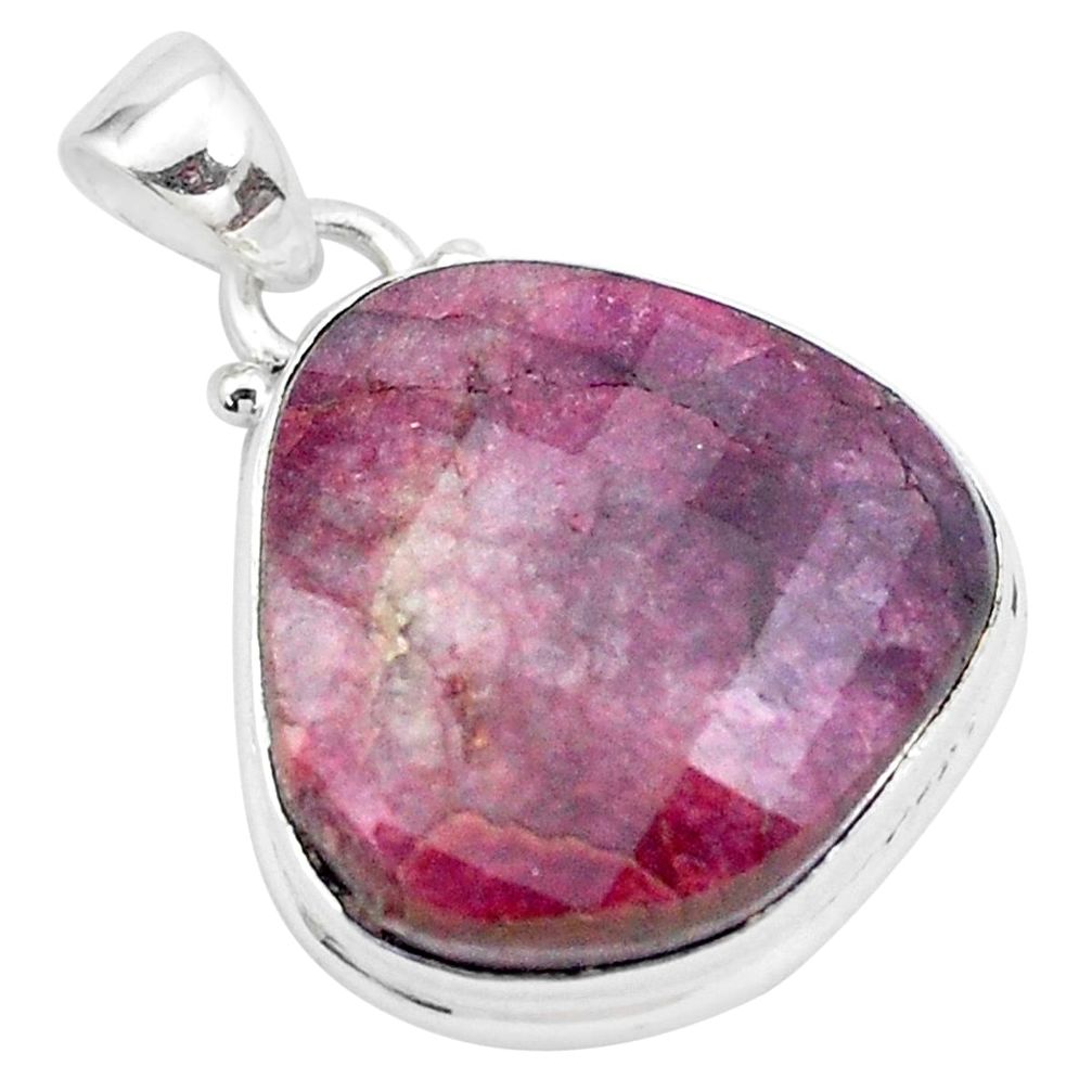 20.65cts natural pink tourmaline 925 sterling silver pendant jewelry p26258