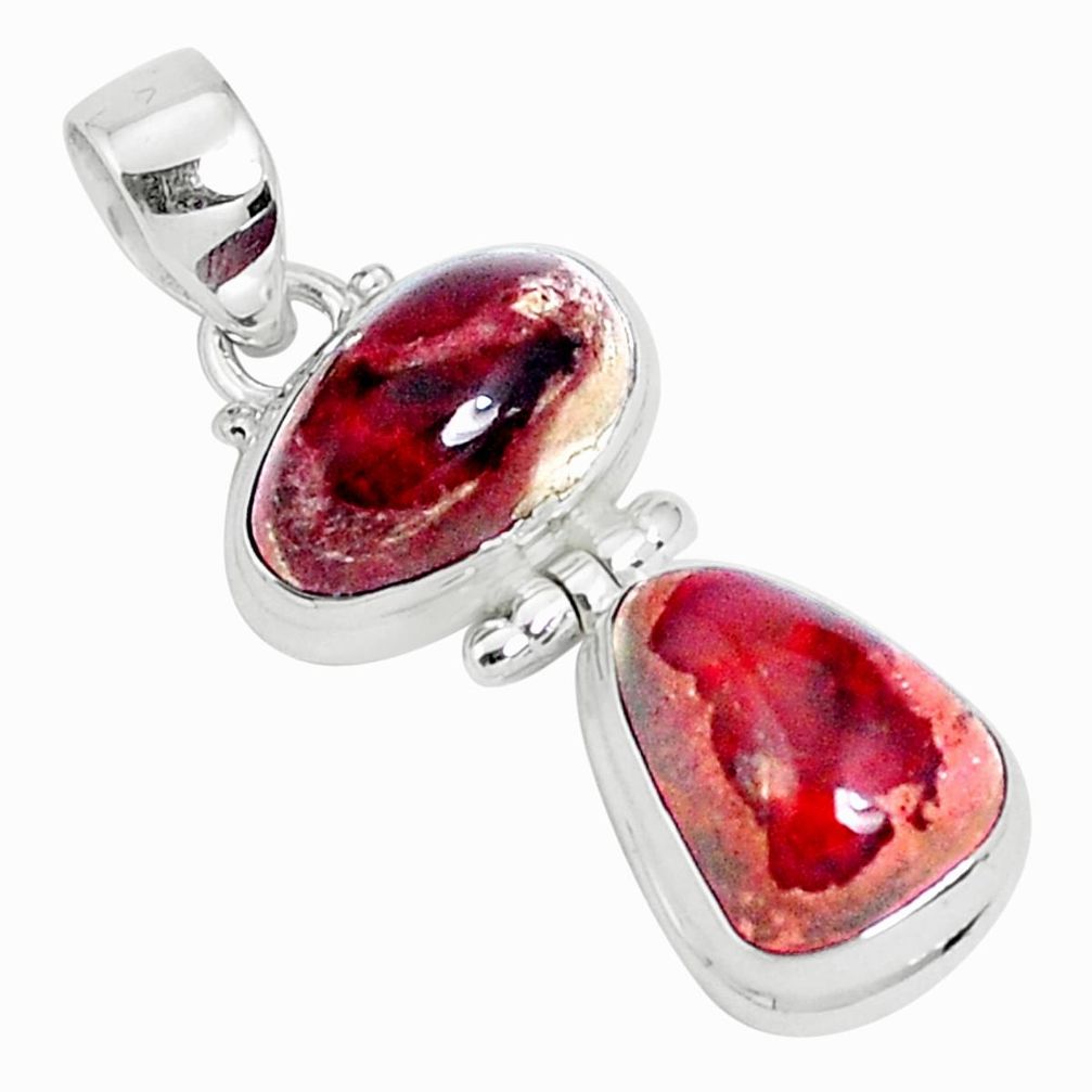 14.40cts natural multi color mexican fire opal 925 silver pendant jewelry p26980