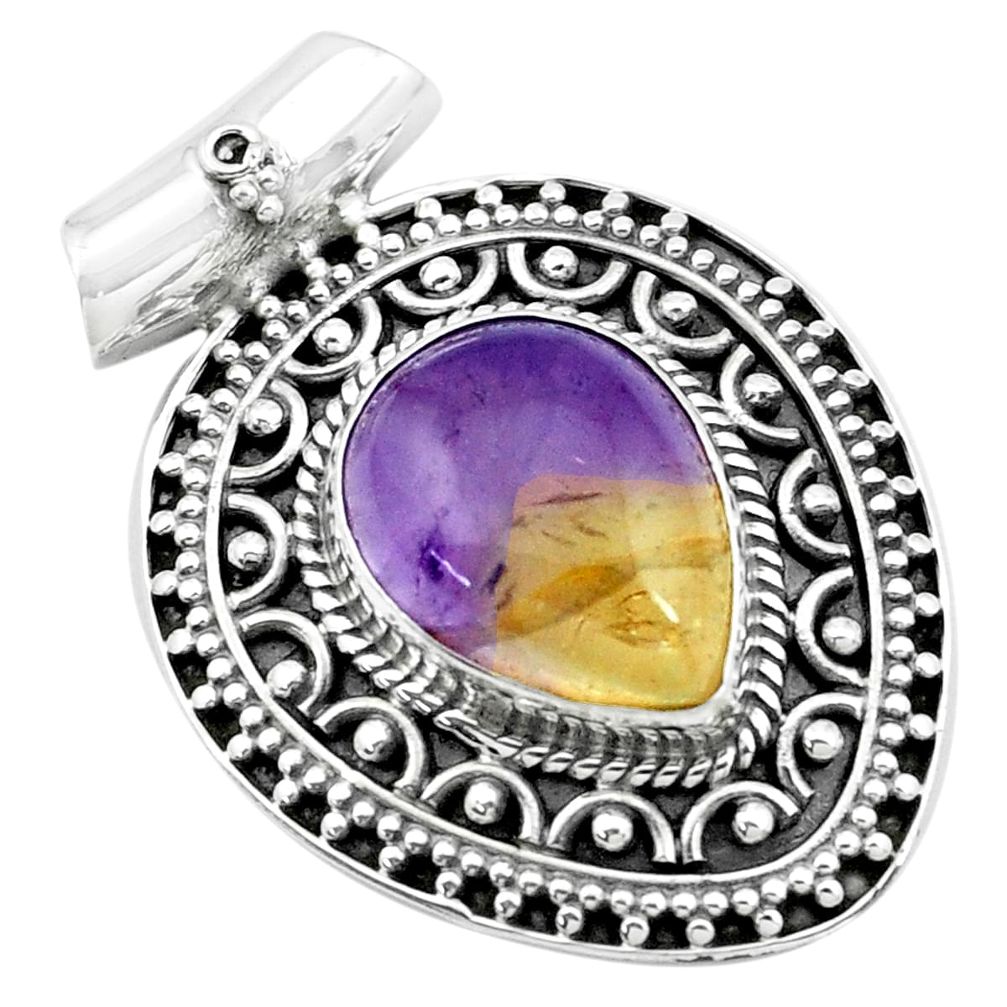 925 sterling silver 11.30cts natural purple ametrine pendant jewelry p27635