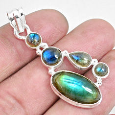 14.12cts natural blue labradorite 925 sterling silver pendant jewelry p29021