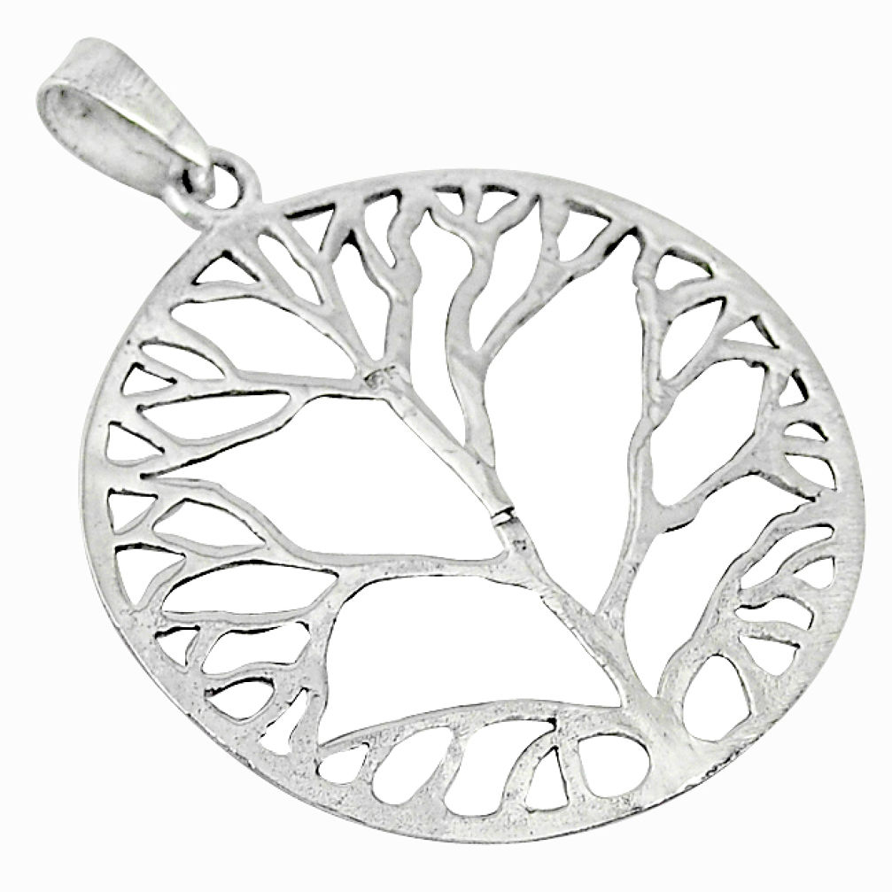 Indonesian bali style solid 925 silver tree of life pendant jewelry p3168