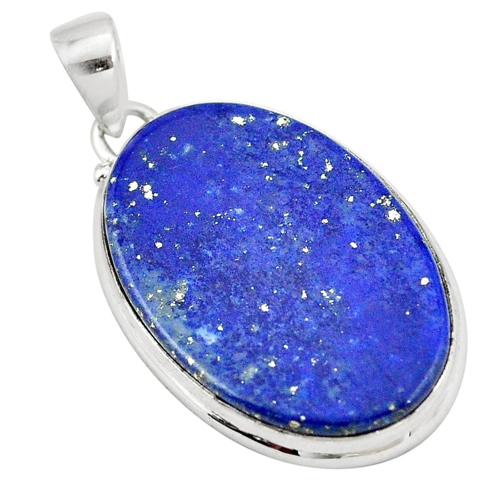 20.88cts natural blue lapis lazuli 925 sterling silver pendant jewelry p6021