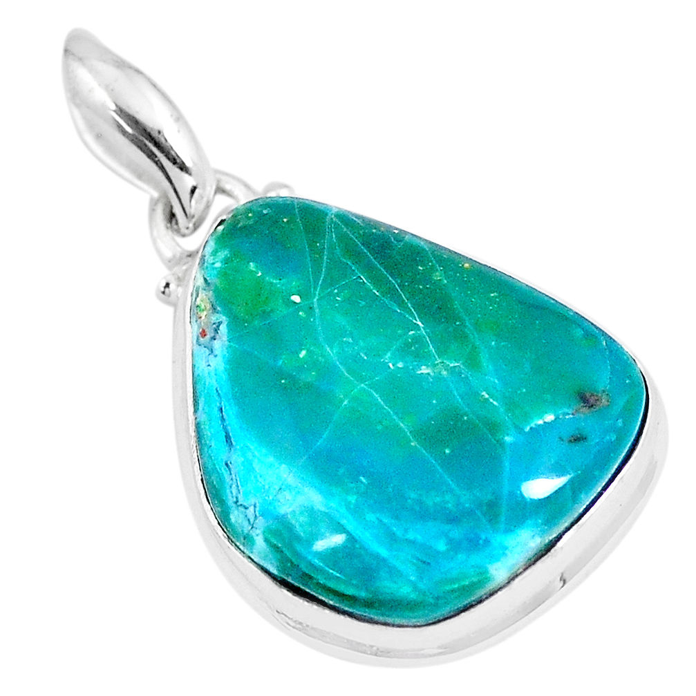 17.42cts natural green opaline 925 sterling silver pendant jewelry p8508