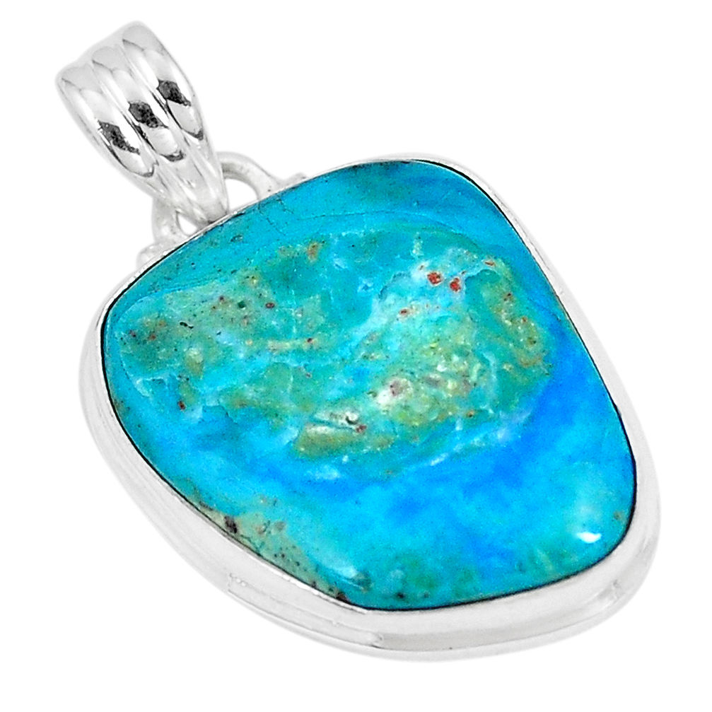 13.67cts natural green opaline fancy 925 sterling silver pendant jewelry p8525