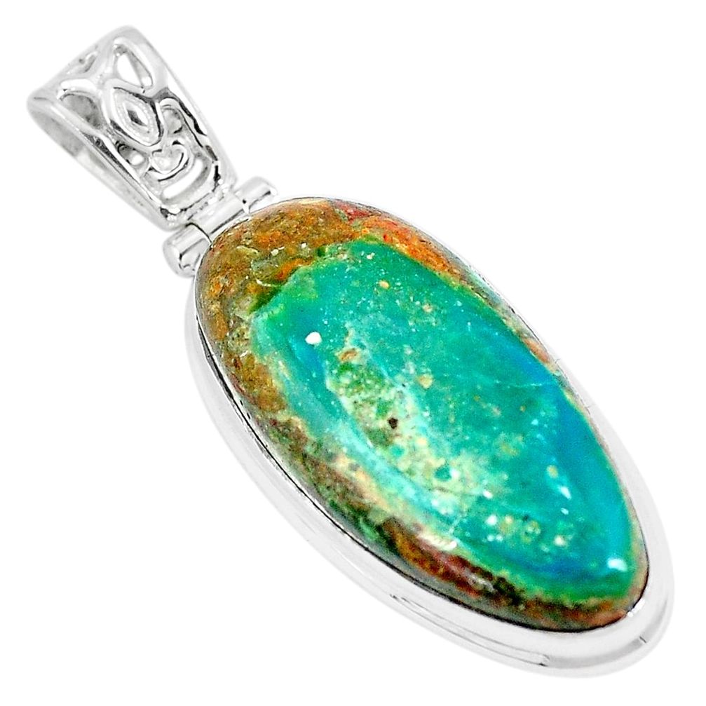20.65cts natural green opaline 925 sterling silver pendant jewelry p8528