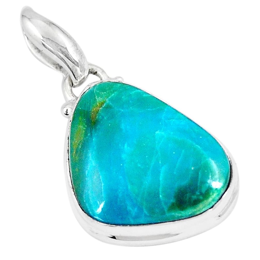 925 sterling silver 13.22cts natural green opaline fancy pendant jewelry p8530