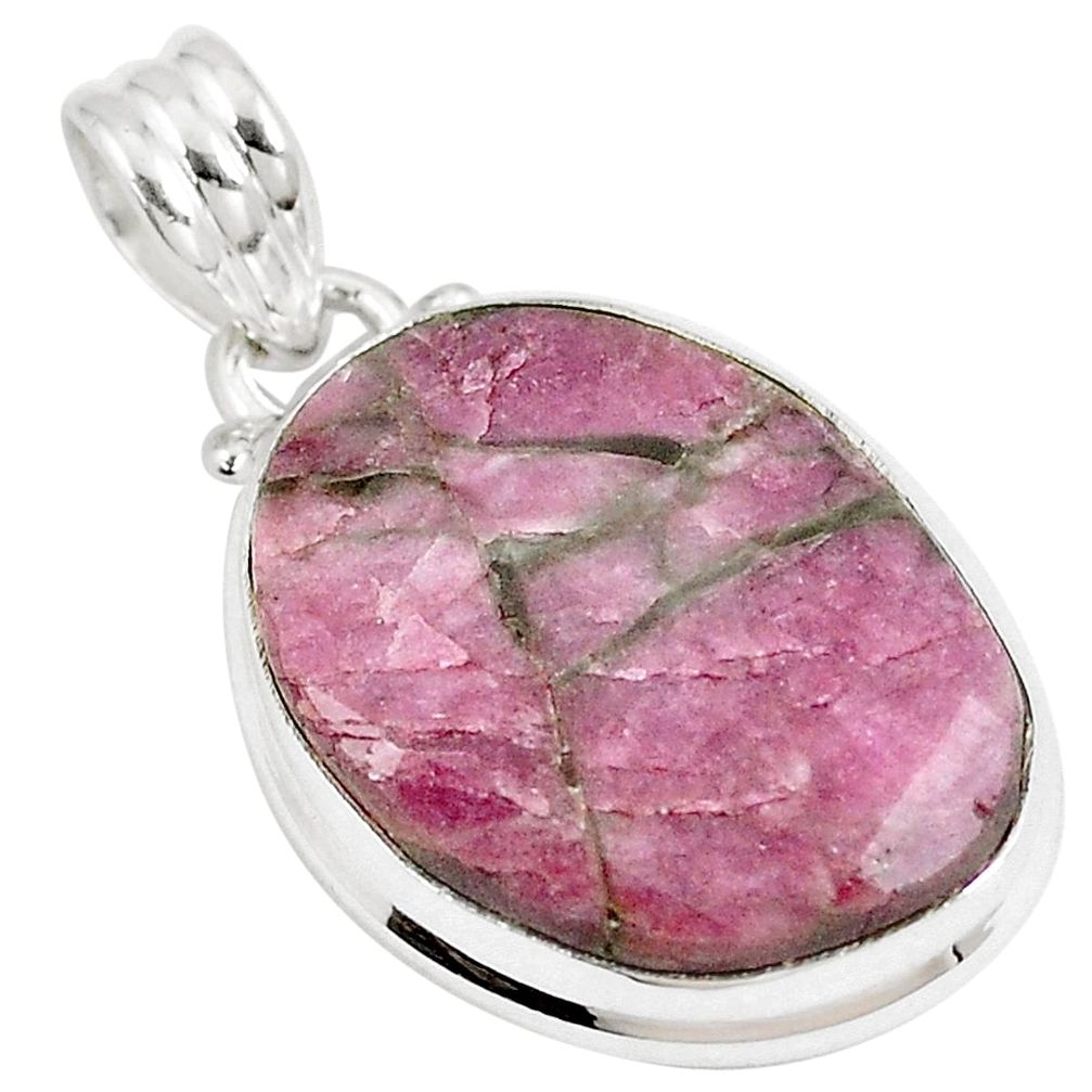 17.22cts natural pink tourmaline fancy 925 sterling silver pendant jewelry p8572
