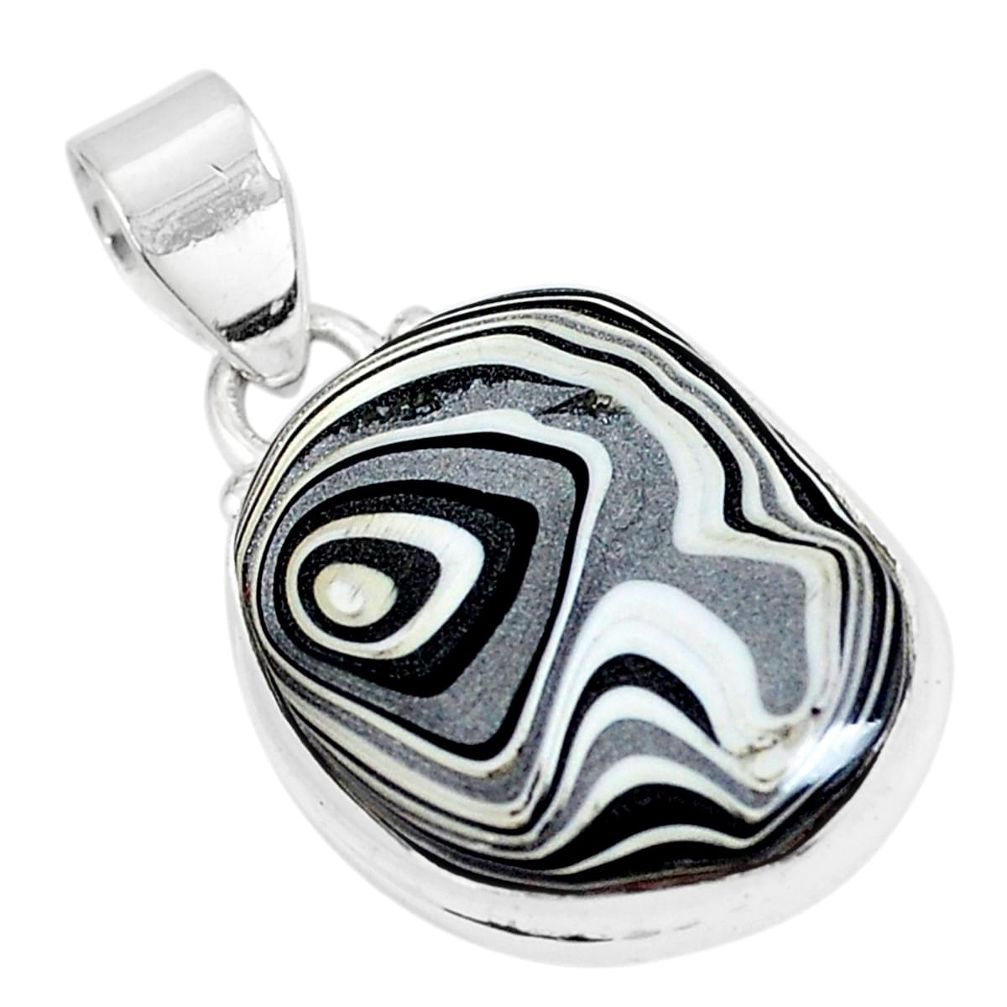 8.86cts fordite detroit agate 925 sterling silver pendant jewelry p8629