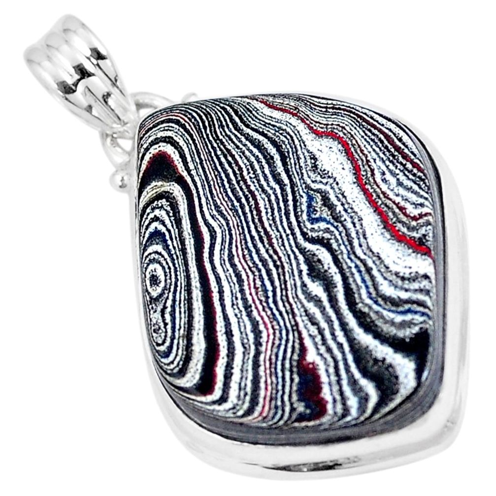 14.14cts fordite detroit agate fancy 925 sterling silver pendant jewelry p8632