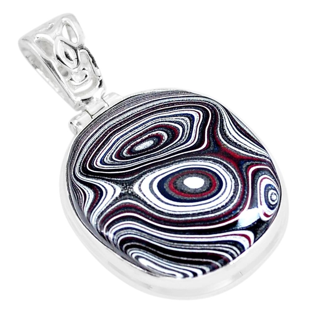 15.53cts fordite detroit agate fancy 925 sterling silver pendant jewelry p8634
