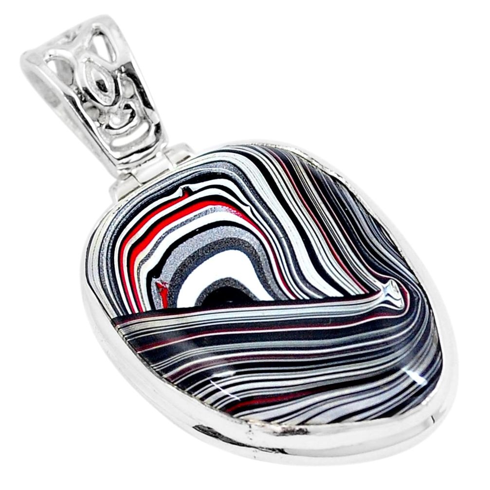 15.08cts fordite detroit agate 925 sterling silver pendant jewelry p8644