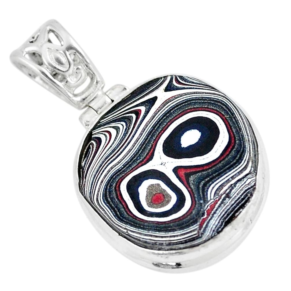 13.13cts fordite detroit agate 925 sterling silver pendant jewelry p8650