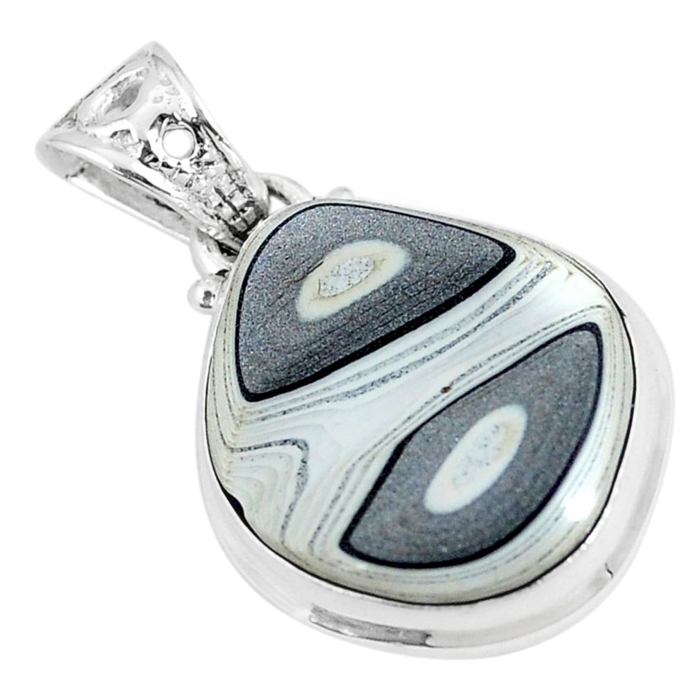 9.67cts fordite detroit agate 925 sterling silver pendant jewelry p8658