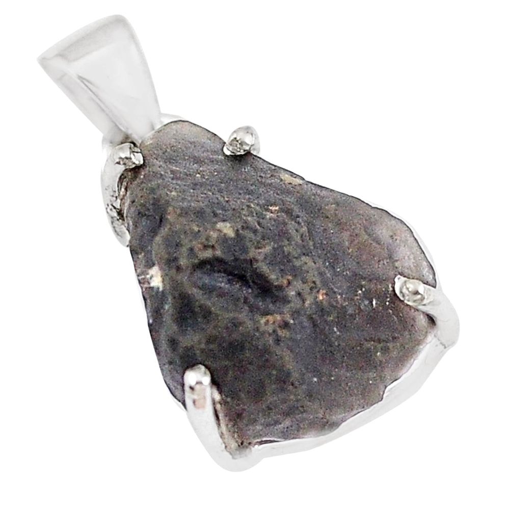 925 sterling silver 7.01cts natural brown chintamani saffordite pendant p8834