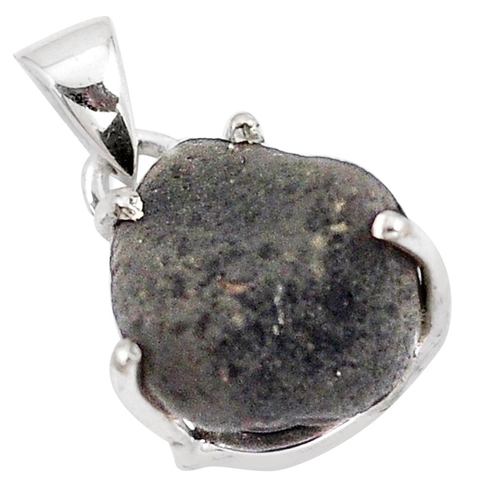 925 sterling silver 5.74cts natural brown chintamani saffordite pendant p8840