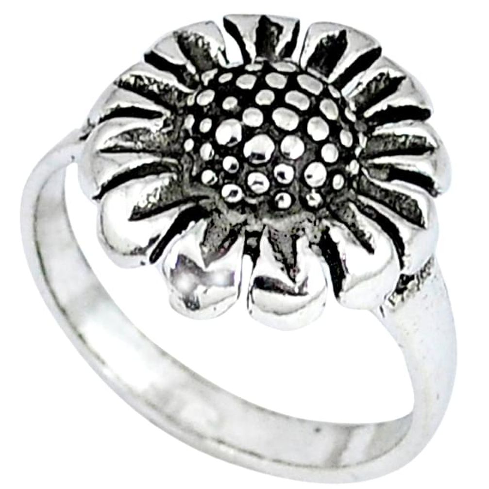 925 sterling silver indonesian bali petite flower ring size 6.5 p1023