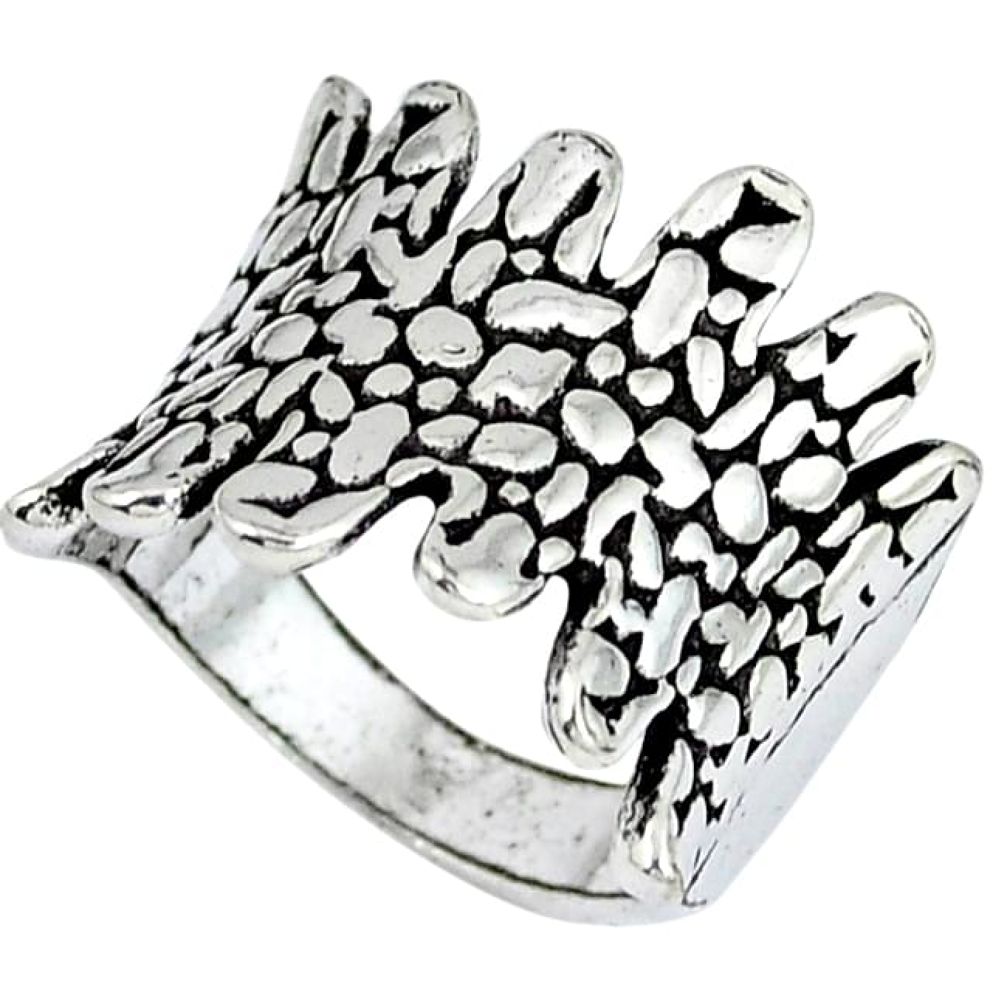 925 sterling solid silver indonesian bali designer ring jewelry size 7 p1025
