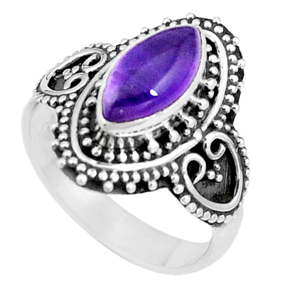 925 silver 2.44cts natural purple amethyst solitaire ring jewelry size 5 p11144